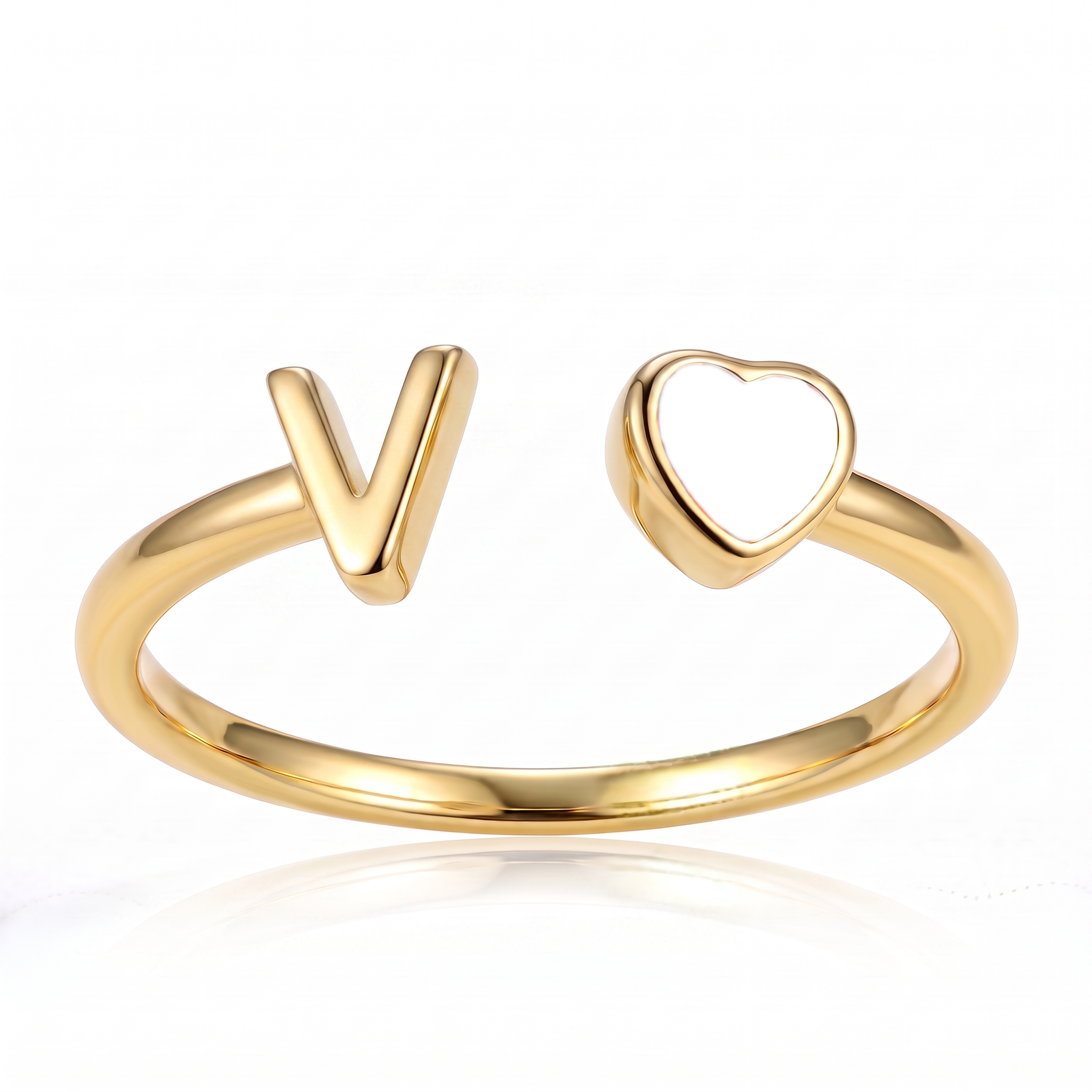 Verstellbarer Initialen-Geburtsstein-Ring „Cleo“