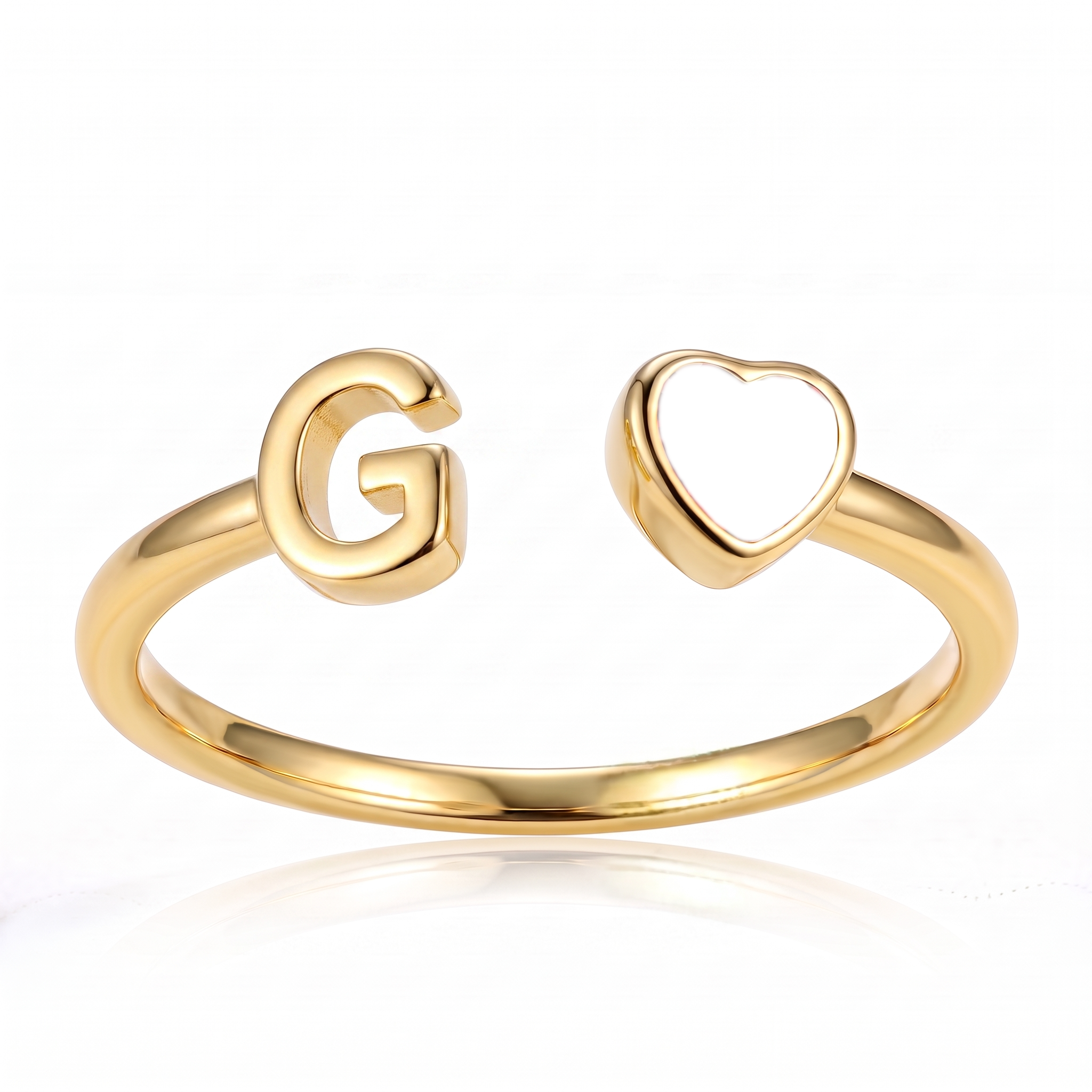 Verstellbarer Initialen-Geburtsstein-Ring „Cleo“