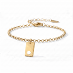 Initialen-Geburtsstein-Armband "Nova"
