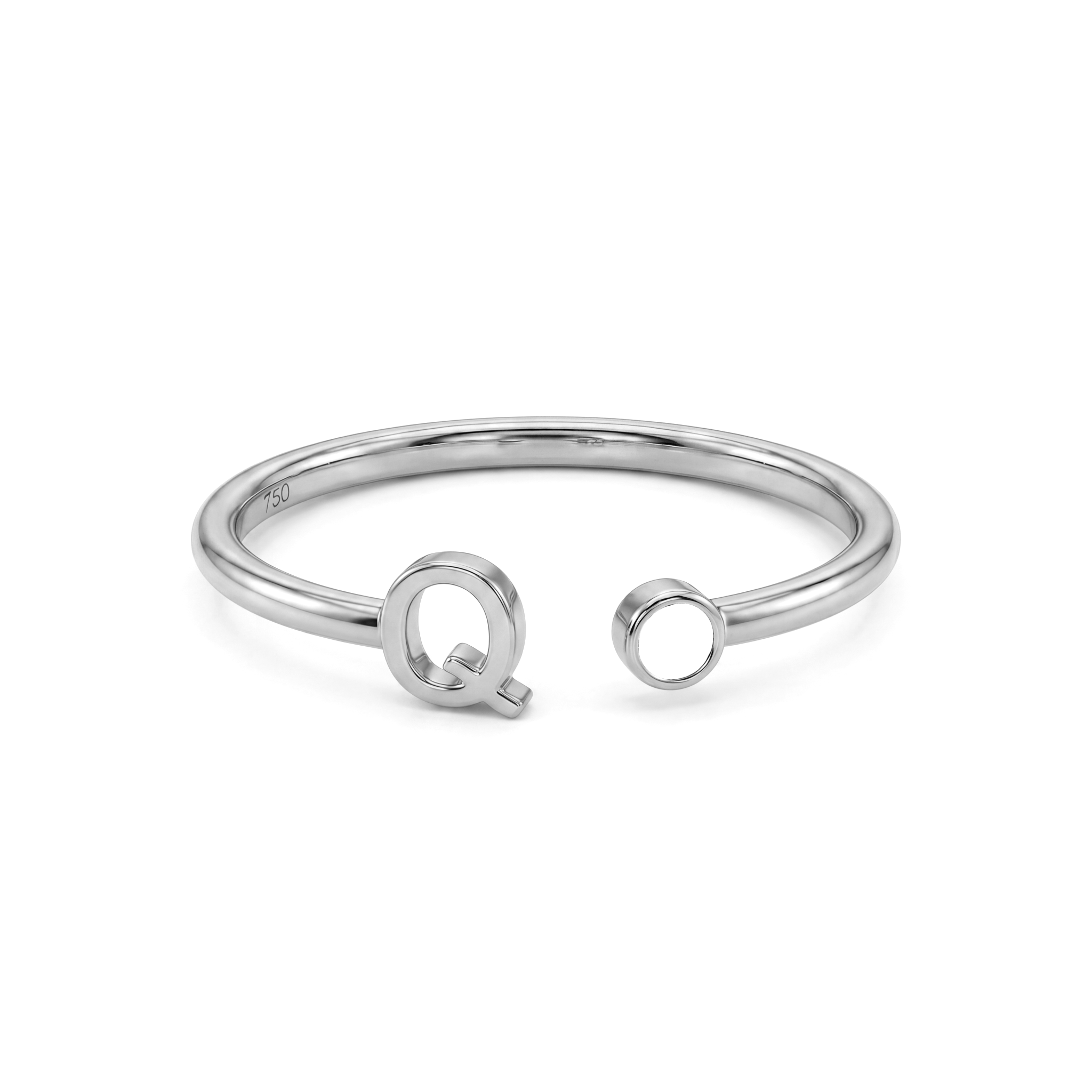 Adjustable Initial Birthstone Ring "Tove"