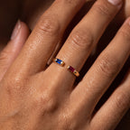 Verstellbarer Geburtsstein-Ring "Ember"