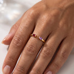 Verstellbarer Geburtsstein-Ring "Ember"