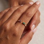 Verstellbarer Geburtsstein-Ring "Ember"