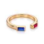 Verstellbarer Geburtsstein-Ring "Ember"