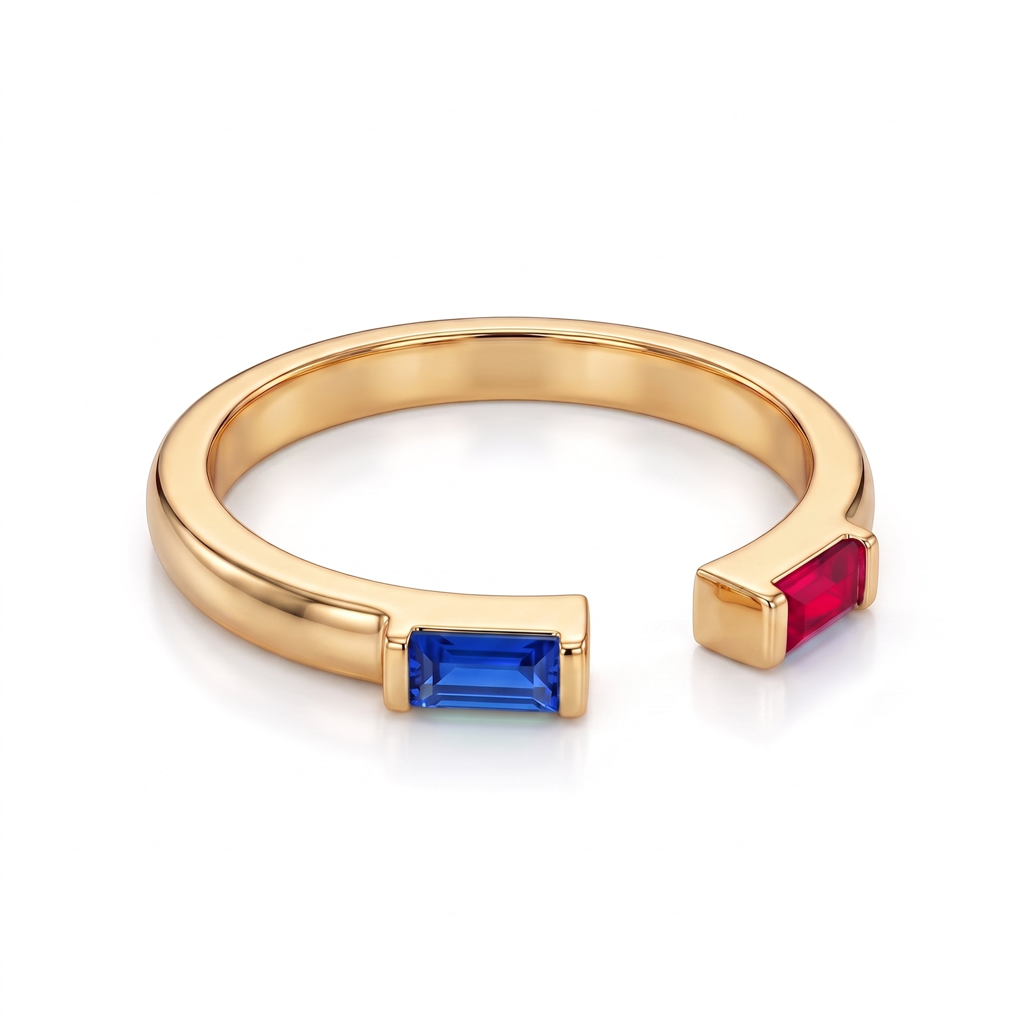 Verstellbarer Geburtsstein-Ring "Ember"