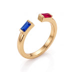 Verstellbarer Geburtsstein-Ring "Ember"