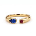 Verstellbarer Geburtsstein-Ring "Iris"