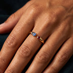 Verstellbarer Geburtsstein-Ring "Iris"