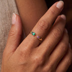 Verstellbarer Geburtsstein-Ring "Iris"