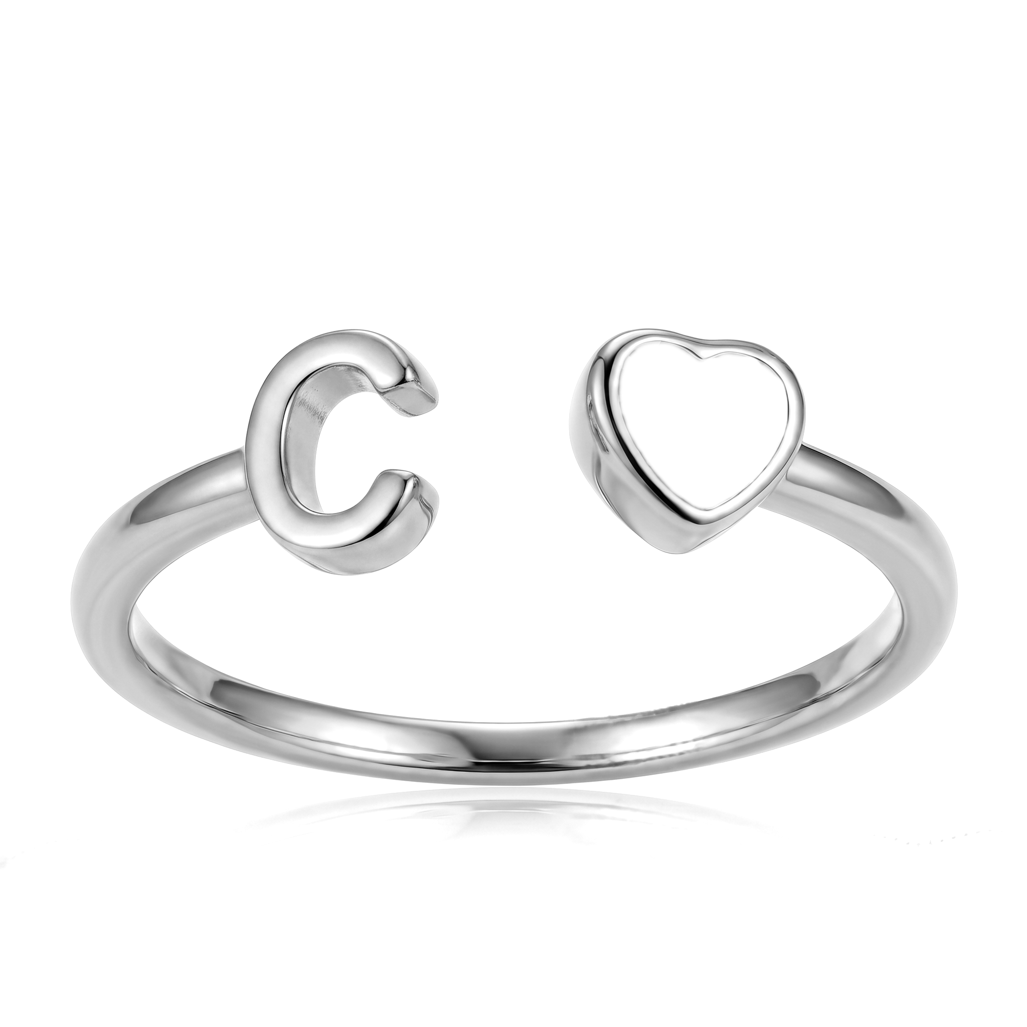 Verstellbarer Initialen-Geburtsstein-Ring „Cleo“