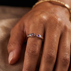 Verstellbarer Geburtsstein-Ring "Iris"