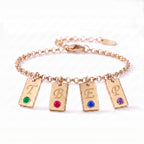 Initialen-Geburtsstein-Armband "Nova"