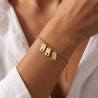 Initialen-Geburtsstein-Armband "Nova"