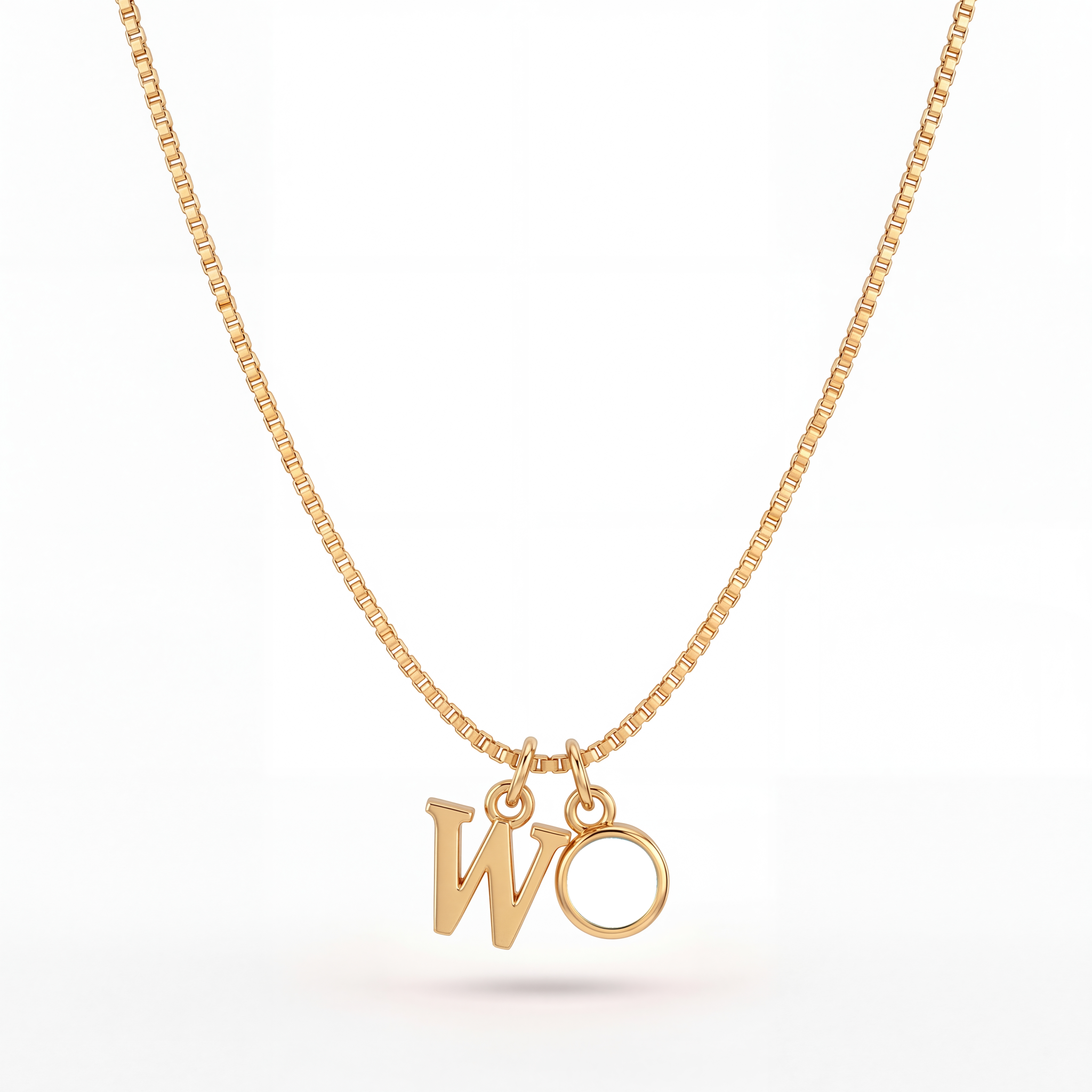 Initial Birthstone Necklace "Cora"