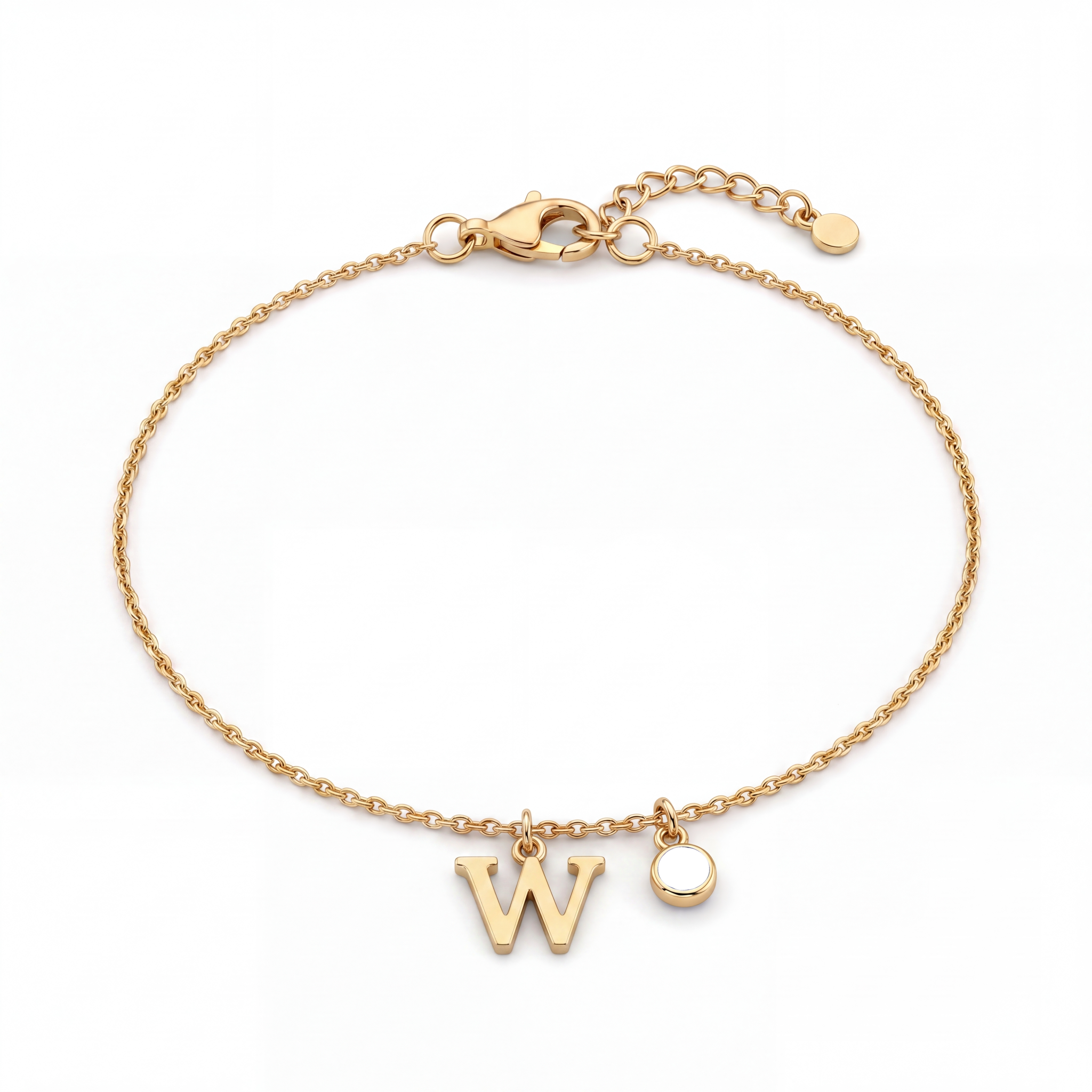 Initial Birthstone Bracelet "Eden"
