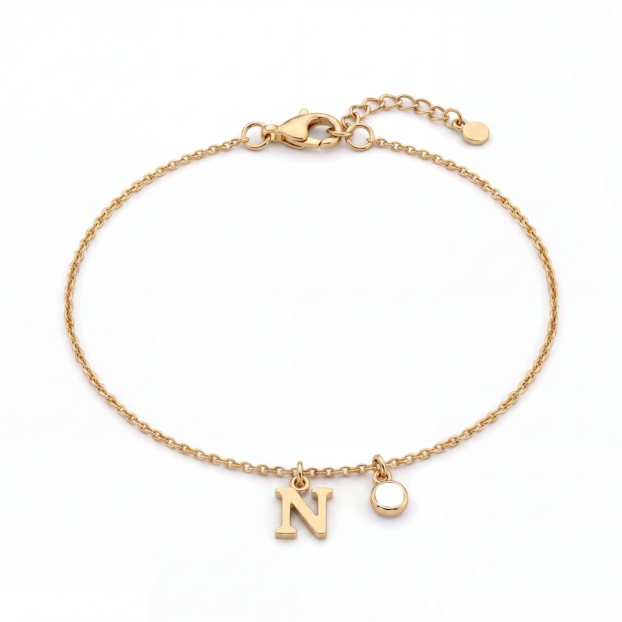 Initial Birthstone Bracelet "Eden"