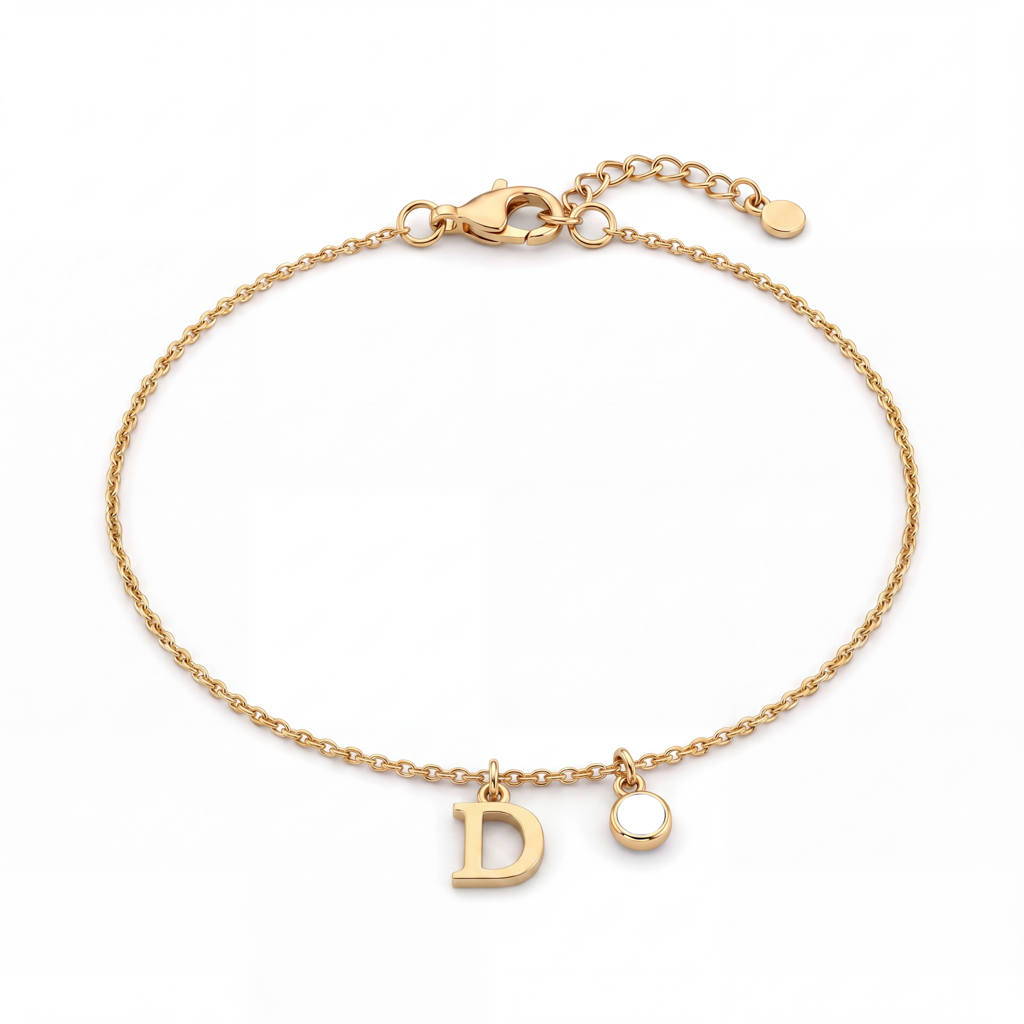 Initial Birthstone Bracelet "Eden"