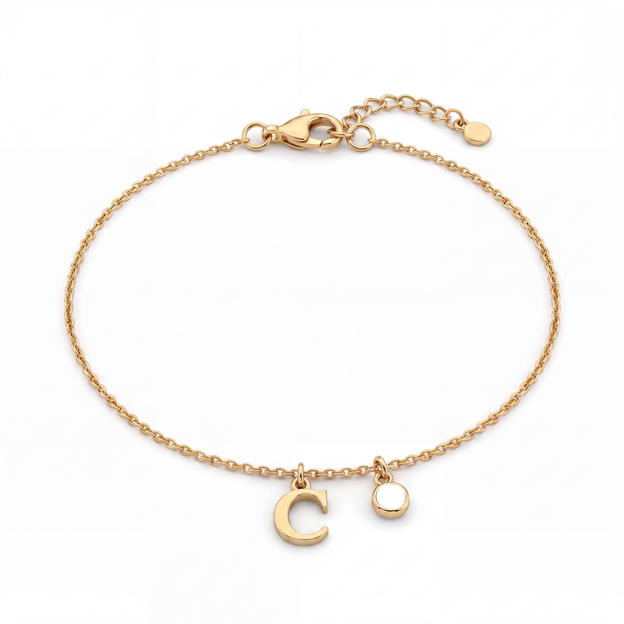 Initial Birthstone Bracelet "Eden"