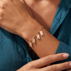 Initialen-Geburtsstein-Armband "Nova"