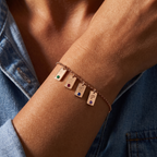 Initialen-Geburtsstein-Armband "Nova"